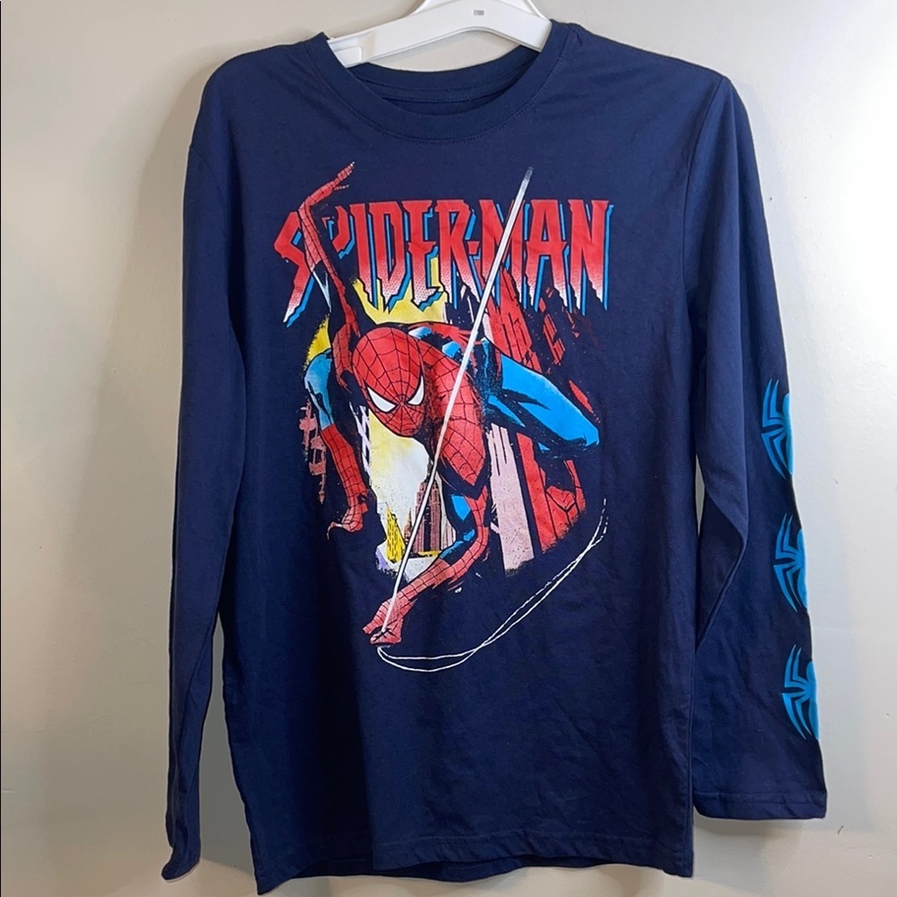 Marvel Boys Navy Spider-Man Graphic Shirt Size XL (14/16) #29